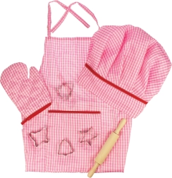 Bigjigs Toys розов детски готварски комплект