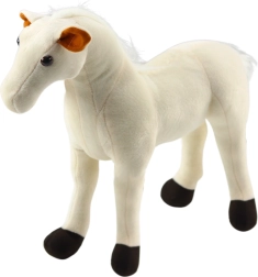 White plush horse 40 × 37 cm
