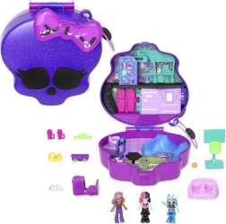 Polly Pocket компактен сет Monster High череп с скейтпарк и училище