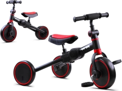Tiny Bike 3в1 детско колело за бутане, триколка и баланс колело – Черна