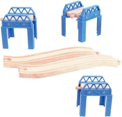 Дървена мостова конструкция за влакчета Bigjigs Rail