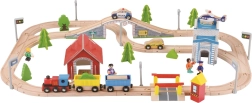 Дървена влакова линия 80 части 2Kids Toys