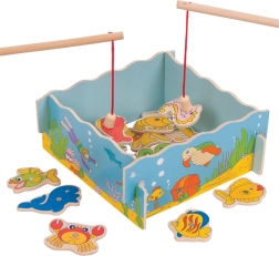 Дървена магнитна риболовна игра Море – BIGJIGS TOYS