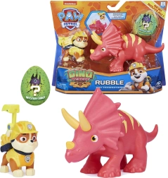 Paw Patrol Dino Rescue – Rubble figure and triceratops with surprise