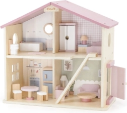 Viga PolarB голяма дървена къща за кукли, 17 части
