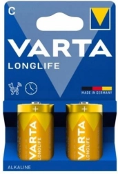 Алкални батерии Longlife тип C, 2 бр.