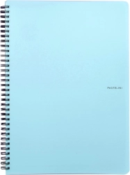 PASTELINI A4 Twin-Wire Spiral Notebook, Pastel Blue