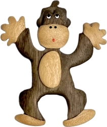 Wooden fridge magnet – monkey 2Kids Toys