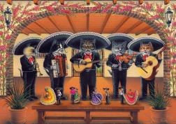 Art Puzzle Cat Flamenco Group 500 Pieces