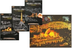 ARTLOVER стъргаща картина златна – нощен изглед към Операта в Сидни