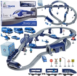 Large Electric Police Train Set 92pcs ZA4436