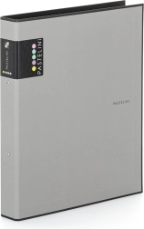 PASTELINI A4 Binder, grey, 2-ring laminated