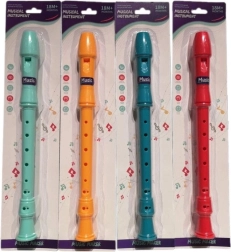 Пластова флейта за деца в блистер, 4 цвята