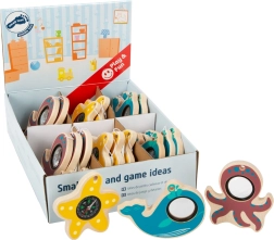 Small Foot дървена сензорна играчка океан – кит и октопод