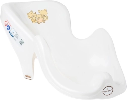 Baby bath support with teddy bear, white