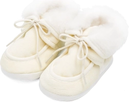Зимни бебешки пантофки New Baby бежови 0–3 месеца