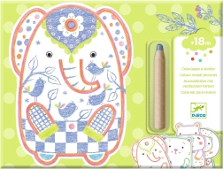 Coloring with Surprise Wild Animals Djeco