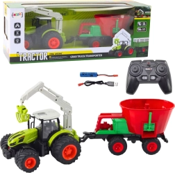 RC tractor with seeder and rotating grabber 2.4 GHz