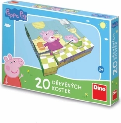 Дървени картинни кубчета Peppa Pig – Весел ден