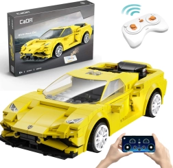 Конструктор CaDA EVO Race Car – жълта RC състезателна кола 289 части, Dual Mode