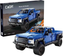 CaDA син офроуд автомобил Smash Off-Roader с pull-back (назад и пусни) механизъм