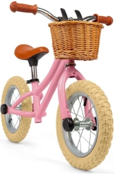Bigjigs Toys розово балансиращо колело с плетена кошничка