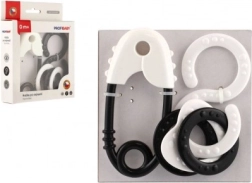 Дрънкалки в черно и бяло за бебета от раждането