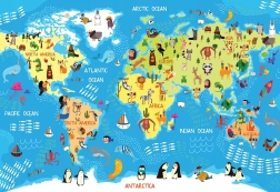 Interdruk puzzle World Map with 250 pieces