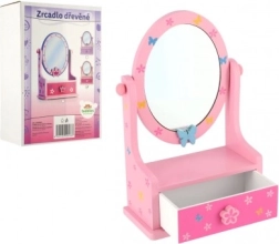 Дървена кутия за бижута с огледало за малки принцеси