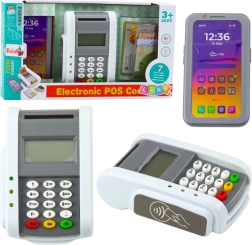 Kids' payment terminal with phone and card with lights and sounds