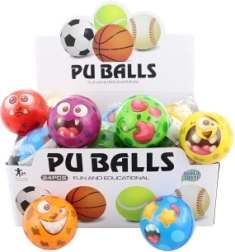 Foam ball with faces 7 cm