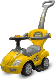 Children's ride-on with steering handle 3-in-1 BABY MIX Mega Car – yellow