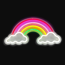 LED neon rainbow lamp with clouds