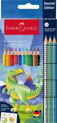 Пастели Faber-Castell Colour Grip Динозавър 10+3