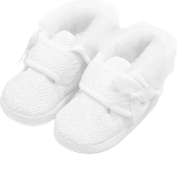 Зимни бебешки пантофки за кръщене за момиченце 0–3 месеца NEW BABY