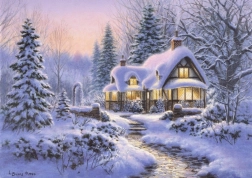 Пъзел „Зимно покривало“ Wouldbie Cottage 500 части