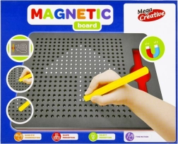 Educational magnetic drawing board with pen
