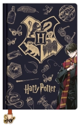 Harry Potter ruled notebook A5 Navy & Gold