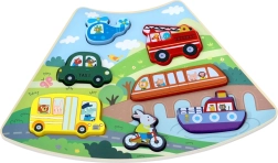 Wooden Puzzle – Vehicles, Connectable Set