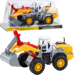 Construction Loader–Backhoe with Movable Bucket