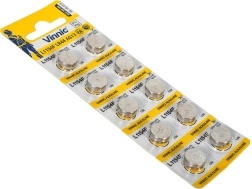 Алкални батерии LR44 VINNIC 10 бр.