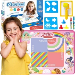 Woopie водна подложка за рисуване XXL 100 × 80 см – феи, розова