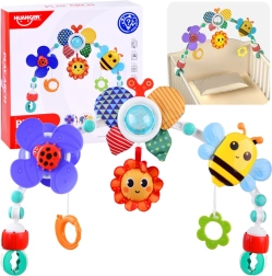 Цветна висяща арка за количка, кошара и столче за кола за бебета