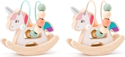 WOODY wooden rocking unicorn with bead maze - 1 piece