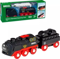 Wooden Battery-Operated Steam Train Set