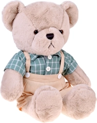 Плюшено мече Франек 58 см със зелена винтидж риза