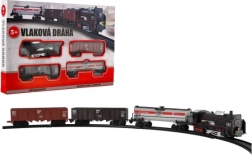 Пластмасов влак с светлина и звук на батерии с релси 104 × 68 см