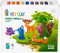 Моделин Hey Clay – горски животни, 15 кутийки, самосъхнеща маса 3+