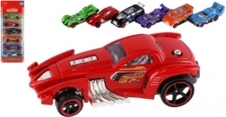 Комплект състезателни колички 6 бр., метал и пластмаса, 8 см, свободно движение