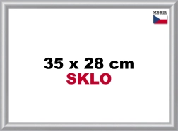 Plastic frame silver 35x28 cm